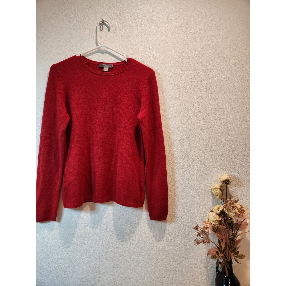 Charter Club‎ 100% Cashmere Sweater Crew Neck soft knit classic pullover Small